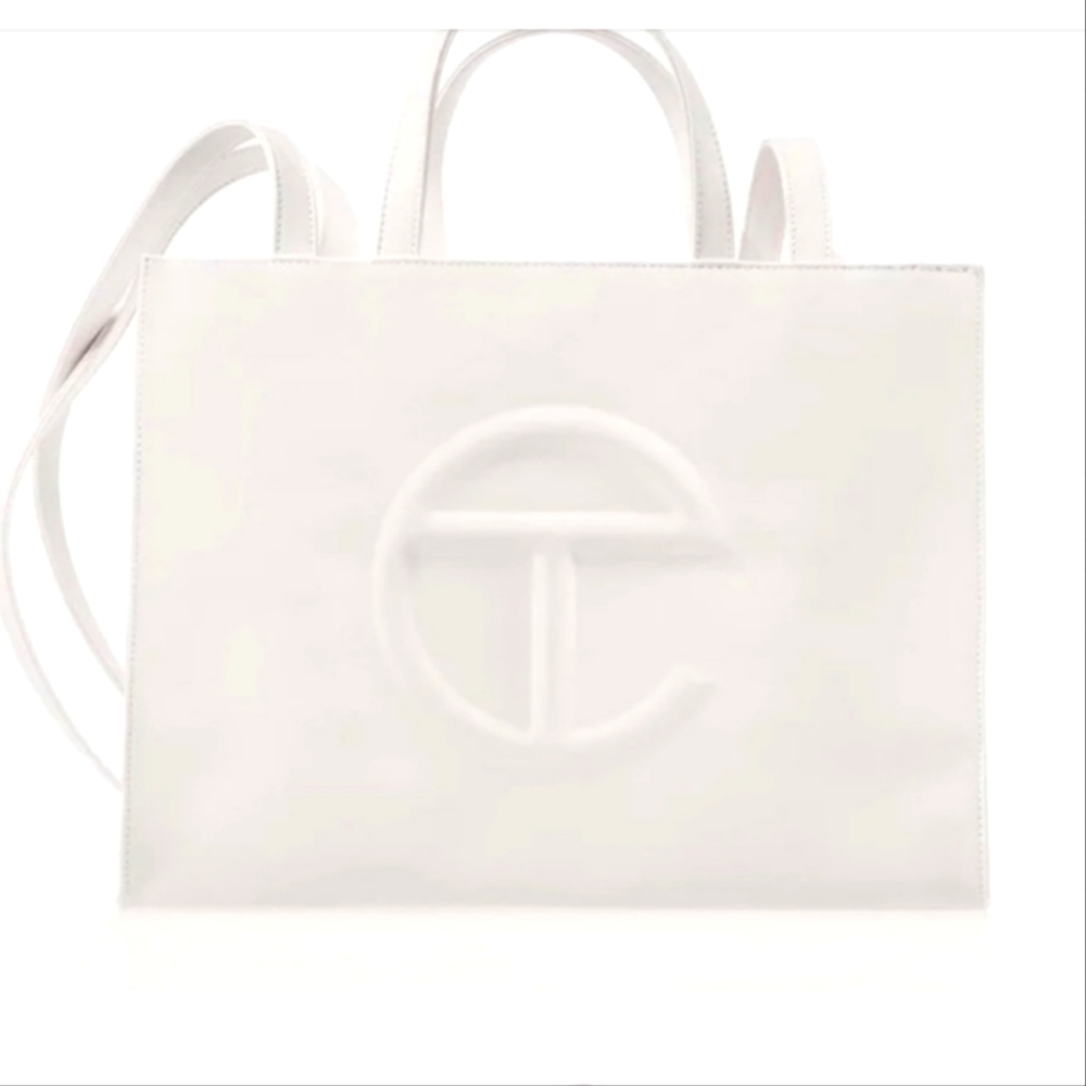 Telfar White Medium  Shopping Bag